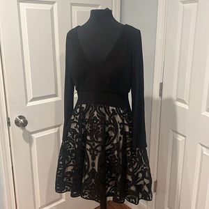 Xscape Black and Cream Wedding Dress